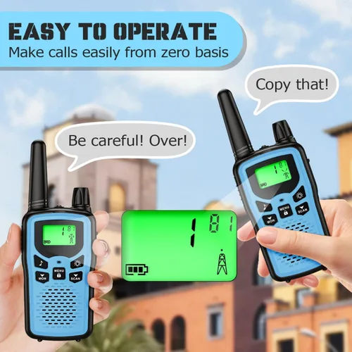 Miniatura 3 de Walkie talkies recargables para adultos walkie talkies de largo alcance, 22 canales FRS de 2 vías radios Walky Talky con linterna LED para escalada