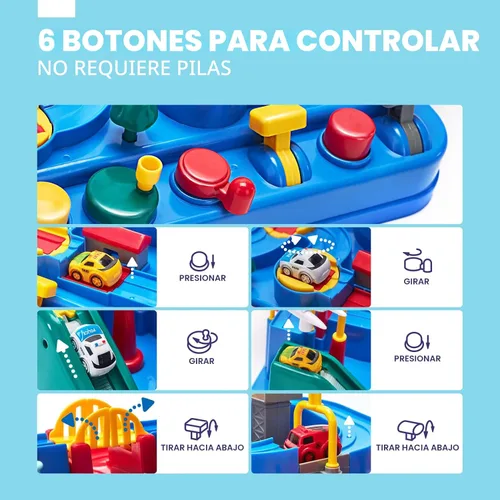 Miniatura 2 de Hahaland Juguetes para niños de 3 años - Juguetes de pista de carreras, juguete de coche para niños de 3-4 años, juego de rescate de pista