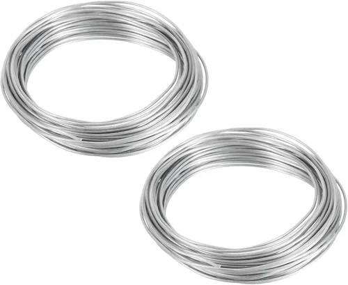 Miniatura 9 de PATIKIL Alambre de entrenamiento para bonsái de 0.039 pulgadas, 2 rollos de tallos de alambre floral de aluminio anodizado para árbol de 65.6 pies