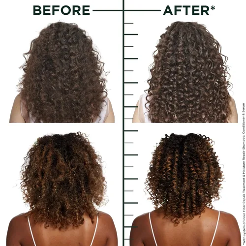 Miniatura 3 de Garnier Fructis Hair Filler Champú reparador de humedad, champú sin sulfato para cabello rizado y ondulado con ácido hialurónico, 10.1 onzas