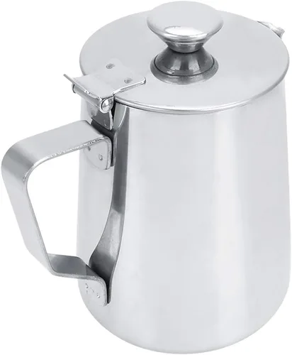 Jarra de arte latte de 33.8 fl oz, jarra de espuma de leche de acero inoxidable, taza de café, jarra de espuma de leche para máquinas de espresso,