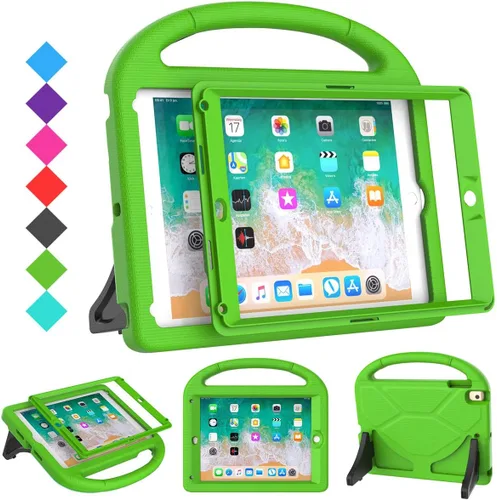 Miniatura 14 de SUPLIK Funda para niños para iPad 5ª/6ª Generación (9.7 pulgadas, 2017/2018), iPad Air 2/1 & Pro 9.7 con protector de pantalla, cubierta protectora