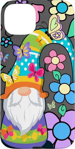 Miniatura 9 de Floral Daisy Flower Pattern with Butterflies Funny Gnome Case for iPhone 17