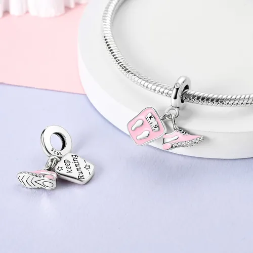 Miniatura 187 de Hapour Dijes de plata de ley 925 para pulseras, collar, joyería europea, colgante de cuentas para mujeres y madres