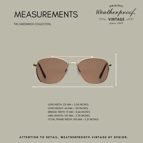 Miniatura 4 de Weatherproof Vintage Gafas de sol de diseñador para hombre, protección UV400, marco de aviador cuadrado de metal duradero