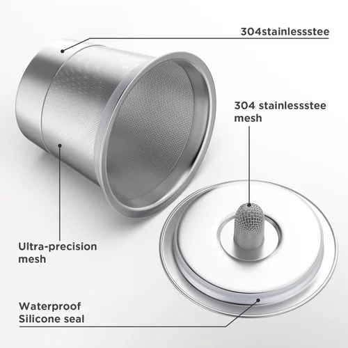 Miniatura 2 de Paquete de 2 tazas K reutilizables para Keurig 1.0 y 2.0, cápsulas de café reutilizables de acero inoxidable SUS304 de grado alimenticio, tazas K