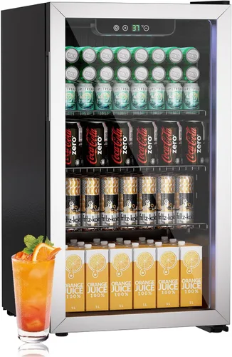 Miniatura 18 de Mini Refrigerador Compacto de 24 Latas/0.9 Pies Cúbicos para Refrescos, Bebidas, Cerveza o Vino, Pequeño Refrigerador Enfriador de Bebidas Portátil
