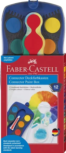 Miniatura 9 de Faber-Castell Caja de pintura Connector - 12 colores turquesa