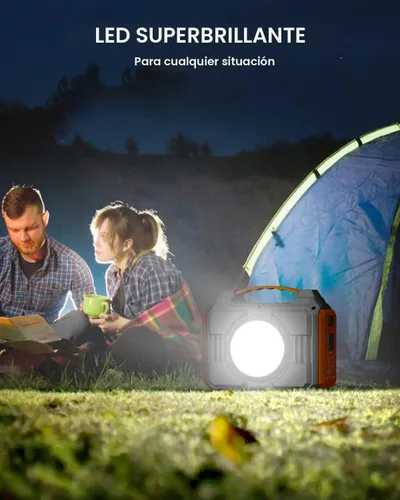 Miniatura 6 de Generador de Energía Solar de 300W Nominal, Estación de Energía Generador Solar Portátil con Paneles Solares de 40W Incluidos, Banco de Energía