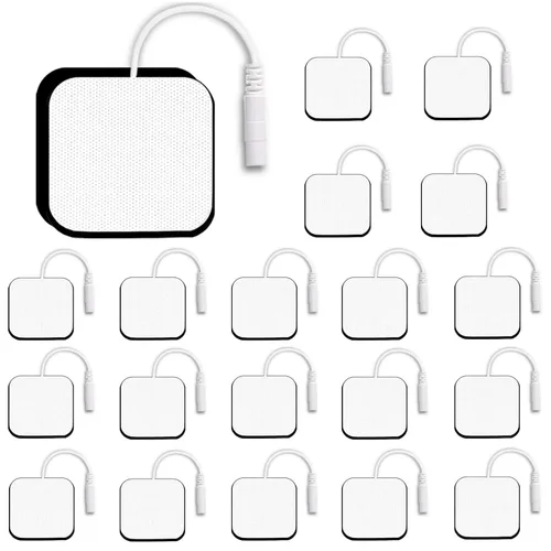Miniatura 7 de TENS - 24 almohadillas de electrodos SM de 2 x 2 pulgadas, reutilizables hasta 50 veces, almohadillas de repuesto de grado médico sin látex