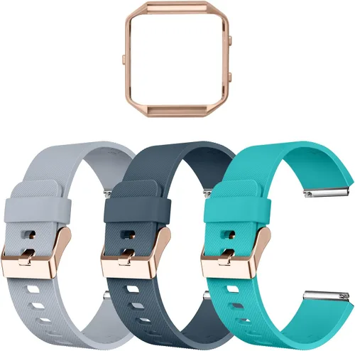 Miniatura 19 de Correa con marco para reloj Fitbit Blaze de LEEFOX, edición especial, correa de silicón, unisex, S G-10pack Classic+1 Marco Negro
