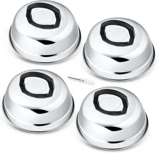 Miniatura 8 de Leonyo Tapa de cúpula de fusión de queso de 9 pulgadas, accesorios de plancha de acero inoxidable, cubierta duradera para cocinar al vapor