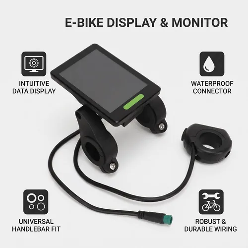 Miniatura 2 de Pantalla LCD eléctrica, 24V 36V 48V 60V, Medidor de pantalla eléctrica, Panel de control de pantalla LCD de pantalla grande, Velocímetro