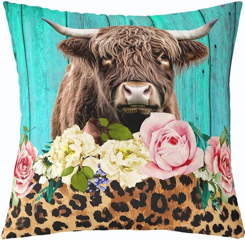 Miniatura 12 de Feelyou Funda de almohada rosa de 18 x 18 pulgadas, funda de almohada suave con flores florales de rosas para sala de estar, dormitorio, flor