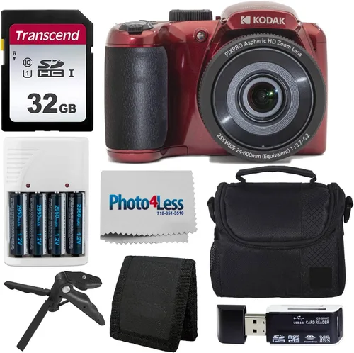 Miniatura 8 de Kodak PIXPRO AZ255 - Cámara digital (blanco) + Estuche para cámara Point & Shoot + Tarjeta de memoria SD Transcend 32GB + Baterías recargables