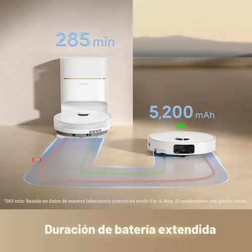 Miniatura 8 de DREAME Aspiradora robot D20 Pro Plus, succión de 13,000 Pa, DuoBrush para pelo de mascotas, limpieza de esquinas, vaciado automático, prevención