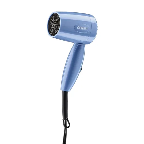 Conair Secadora plegable, secadora plegable, azul, paquete de de 1, Azul | Secador compacto de viaje de 1600 W con mango plegable y doble voltaje