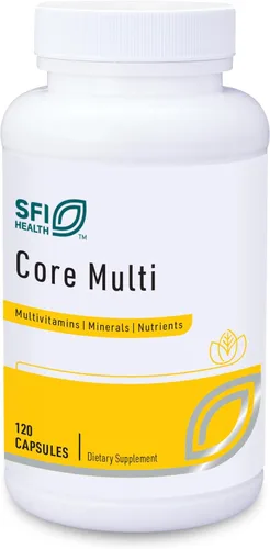 Klaire Labs SFI Health Core Multi - Suplemento multimineral y multivitamínico sin hierro, vitaminas y minerales quelados con carotenoides mixtos