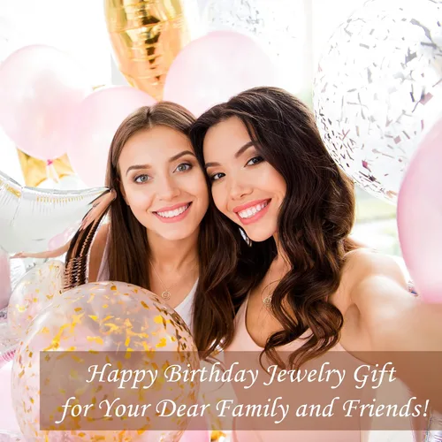 Miniatura 2 de YOVOMO Regalos de feliz cumpleaños para niñas adolescentes, plata de ley 925, collar de cuentas de cristal delicadas, caja de regalo para hija
