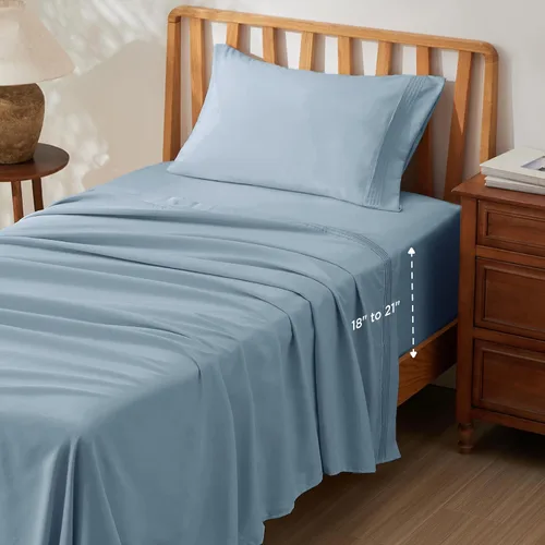 Miniatura 46 de Bedsure Juego de Sábanas King de Bolsillo Profundo - Se Adapta a Colchones de Hasta 21 Pulgadas de Grosor - 4 Piezas Sábanas de Cama GentleSoft