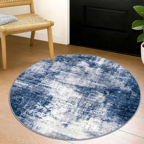 Miniatura 64 de IOHOUZE Alfombra pequeña abstracta de 2 x 3 pies, alfombra de entrada lavable para entrada interior, alfombras con respaldo de goma, alfombra gris