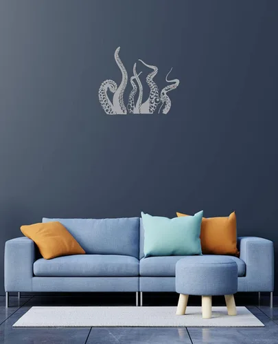 Miniatura 5 de Wall Decals Vinyl Decal Sticker Home Interior Design Mural Sea Ocean Animals Octopus Tentacles Bathroom Kids Nursery Baby Room Decor KT80