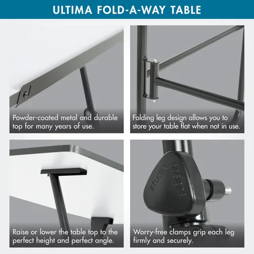 Miniatura 6 de Studio Designs 19652 Ultima Fold A Way Mesa, color negro