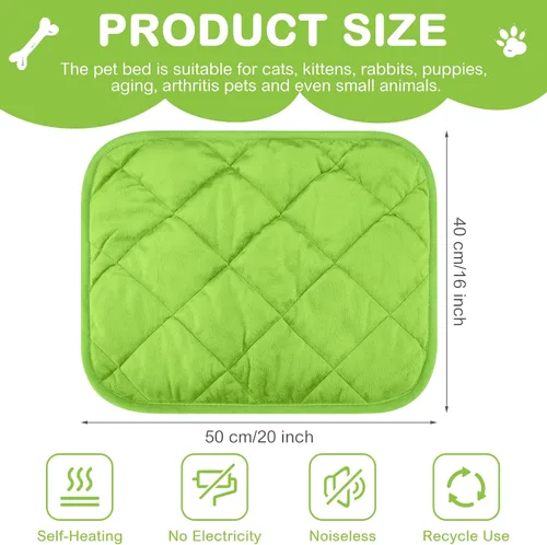 Miniatura 23 de Paquete de 4 Almohadillas Autocalentables para Gatos, Alfombrilla Autocalentable para Perros que Refleja el Calor Corporal, Almohadilla Térmica