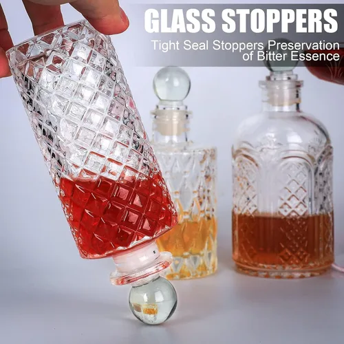 Miniatura 4 de SuproBarware Botella amargo para cócteles – Botellas de vidrio Dasher con tapas de tablero, ideal para camarero, bar en casa