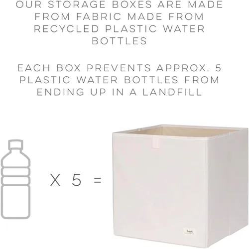 Miniatura 8 de 3 Sprouts Cubo de almacenamiento de tela reciclada, organizador plegable de 13 pulgadas para sistemas de estanterías de cubos, cubos para niños