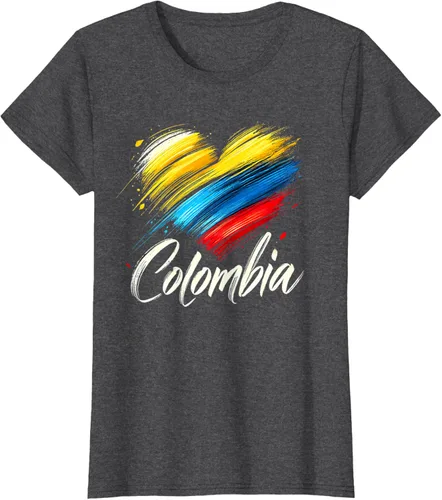 Miniatura 7 de Camiseta de orgullo colombiano con corazón de la bandera de Colombia