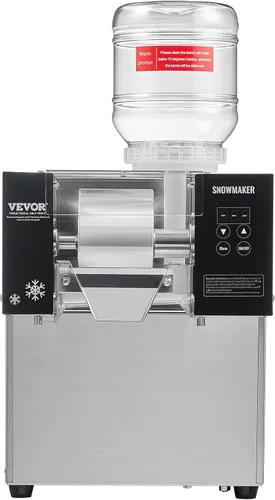 Miniatura 9 de VEVOR Máquina Comercial de Hielo en Copos, 176.4LBS/24H Fabricadora de Hielo en Copos, Máquina Raspadora de Hielo de Acero Inoxidable, Fabricadora