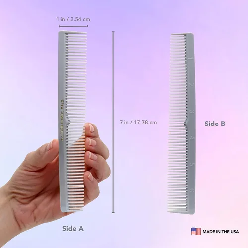 Miniatura 3 de Allegro Combs Juego de 420 peines para el cabello, 12 unidades, peluquero de goma de nitrilo, bolsillo y peines de peinado para estilistas, gris