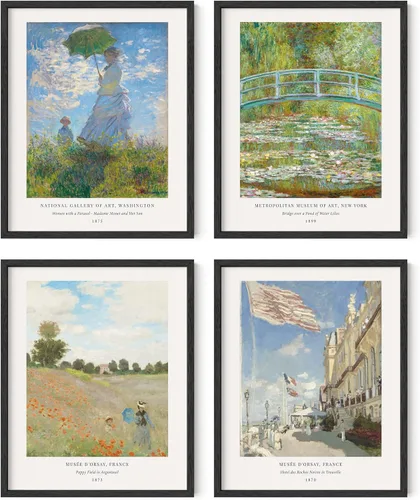 Miniatura 8 de HAUS AND HUES Claude Monet - Obras de arte finas, lirios de agua, póster de Claude Monet Monet, impresiones artísticas famosas, pinturas famosas