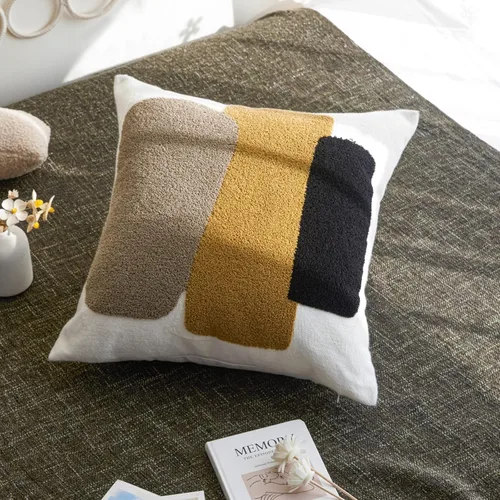 Fundas de almohada retro bohemias con textura de mediados de siglo, moderna, vintage, minimalista, geométrica, decorativa, abstracta, para sofá, 1
