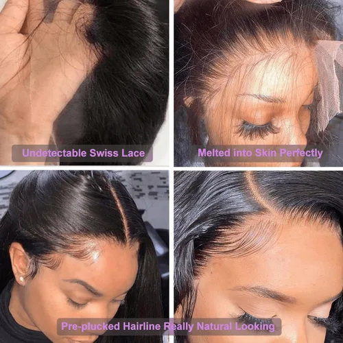 Miniatura 7 de Pelucas Body Wave de Encaje Frontal de Cabello Humano 13x6 HD Pelucas de Encaje Frontal de Cabello Humano Densidad 200 Pelucas Vírgenes Brasileñas