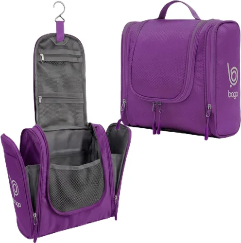 Miniatura 27 de Bolsa de Aseo de Viaje Bago Bolsa de Aseo Impermeable Colgante Bolsa de Aseo Grande para Baño y Viaje Organizador de Bolsa de Artículos de Tocador