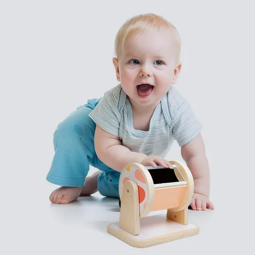 Miniatura 7 de Twefex Tambor Giratorio Montessori, Juguetes Montessori para Bebés de 6 a 12 Meses, Juguetes Montessori para Bebés de 1 Año, Juguete de Madera