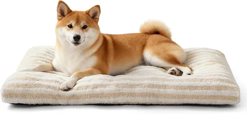 Miniatura 26 de FURTIME Cama Lavable para Perros de Tamaño Grande, Camas de Jaula para Perros de Lujo, Almohada Cómoda y Esponjosa para Perros, Alfombrilla Gris