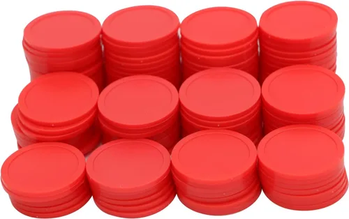 Miniatura 19 de Caja de 120 monedas de conteo para fichas de póquer y monedas de juego (rojo+amarillo, 1.378 in)