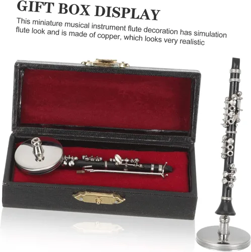 Miniatura 3 de Vaguelly 2 juegos miniatura Clarinete Bajo Modelo Juguete Instrumento Musical Clarinete Miniatura Decoración del Hogar Accesorio