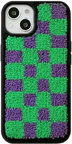 Miniatura 22 de Funda de briquetas linda y esponjosa para iPhone 14, 6.1 pulgadas (negro)