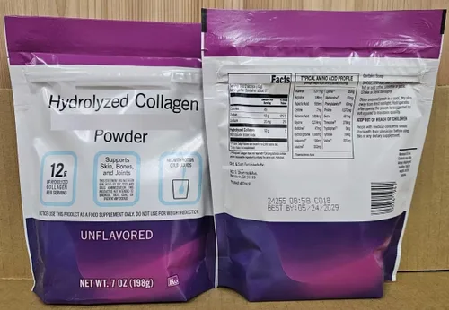 Miniatura 2 de Trader Joe - Colágeno hidrolizado sin sabor en polvo, 7 onzas, 6.98 oz (dos bolsas)