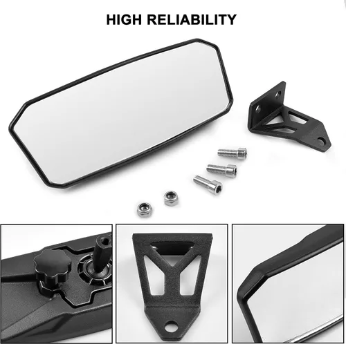 Miniatura 5 de SAUTVS Espejo retrovisor para Can-Am Commander Defender Trail, espejo central convexo ajustable para accesorios Can am Commander Defender Maverick