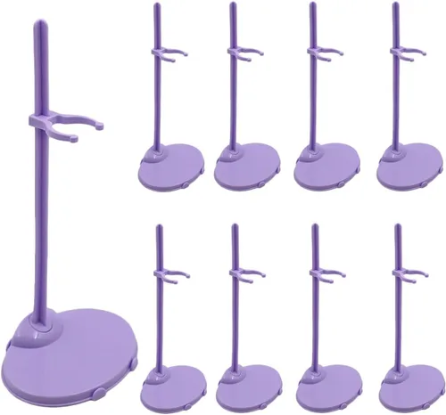 Miniatura 9 de 10 soportes acrílicos para muñecas, soportes de exhibición de muñecas con clip ajustable para la cintura, soporte para muñecas de 11 a 13 pulgadas