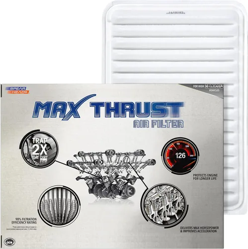 Miniatura 14 de Filtro de aire de motor Spearhead MPG Defense Max Thrust para vehículos de todo kilometraje, se adapta como el OEM, restaura MPG y aceleración