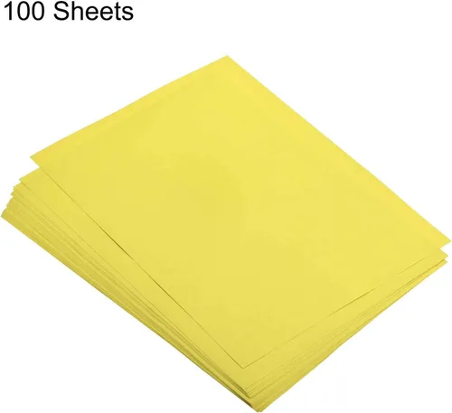 Miniatura 3 de MECCANIXITY 100 Hojas de Papel de Copia de Color 8.3 x 11.7 Pulgadas Papel de Impresora 80gsm Amarillo Limón para Impresión de Oficina, Copia