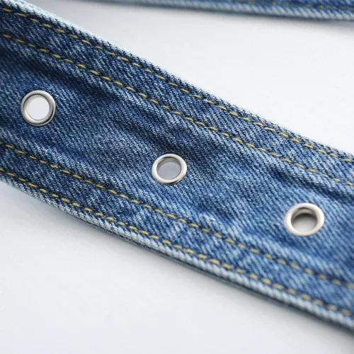 Miniatura 7 de Tong Gu 1 cinturón de mezclilla para mujer hebilla de metal estilo punk estilo vintage
