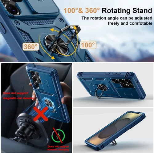 Miniatura 3 de PASNEW Funda para Samsung Galaxy Note20 Ultra, cubierta de cámara de grado militar resistente de cuerpo completo a prueba de golpes con patada