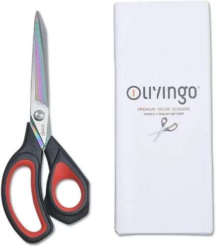 Miniatura 8 de LIVINGO Tijeras de Sastre Premium de Servicio Pesado Multiusos con Revestimiento de Titanio de Acero Inoxidable Forjado para Costura Tela Cuero
